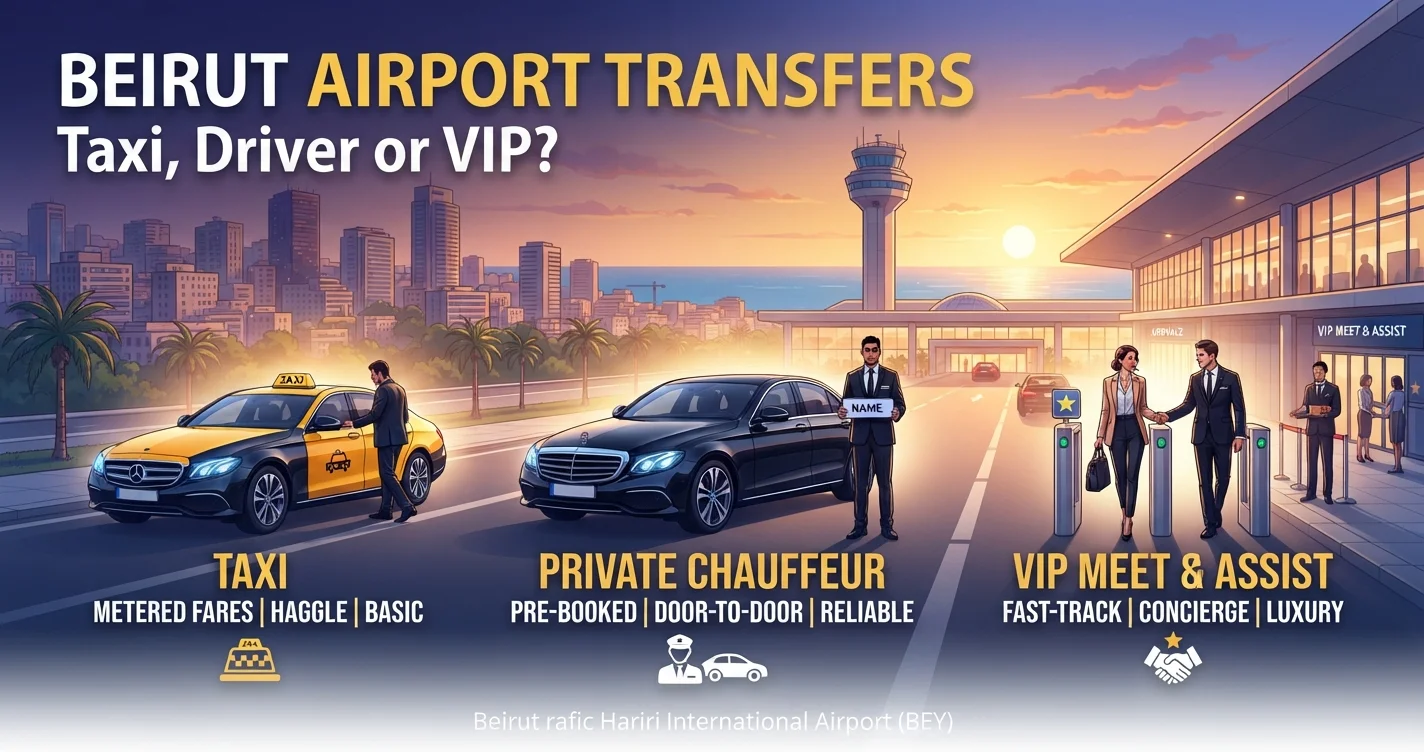 Beirut Airport Transfer: Taxi, Driver or VIP?