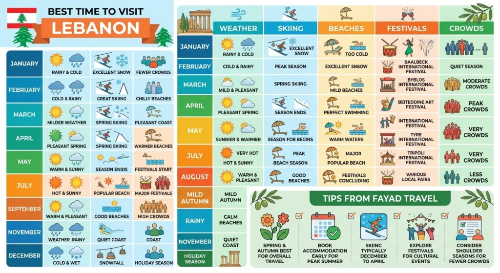 Best Time to Visit Lebanon: Month-by-Month Guide