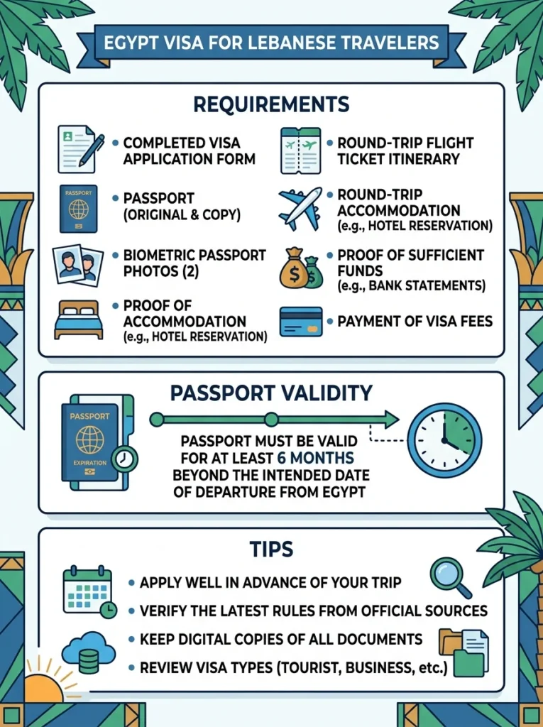 Egypt Visa for Lebanese Travelers: Entry Rules