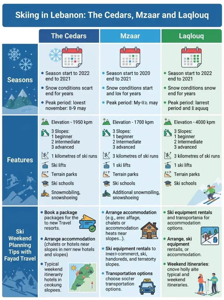 Skiing in Lebanon: The Cedars, Mzaar and Laqlouq
