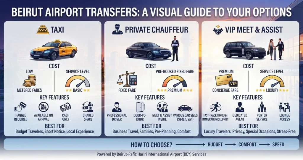 Beirut Airport Transfers: Taxi, Driver or VIP?